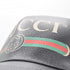 GUCCI グッチ ベースボールキャップ ロゴプリント シェリーライン レザー